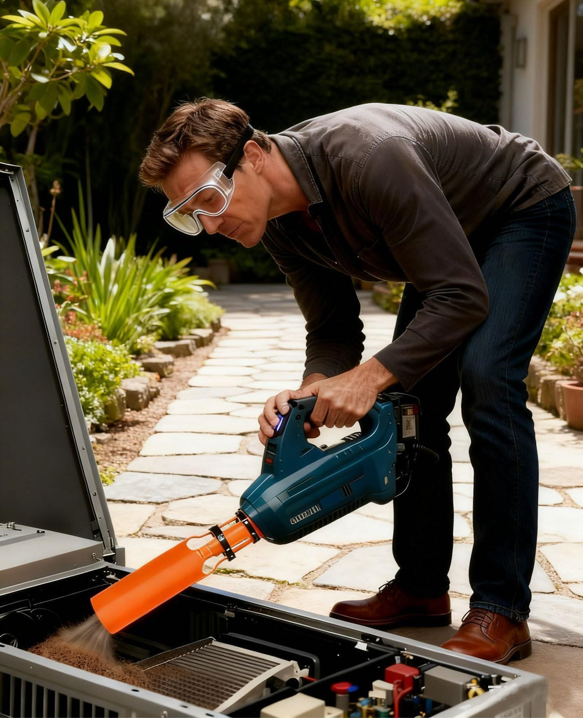 Bumilily outdoor leaf cleanup on surfaces with boosted airflow efficiency.