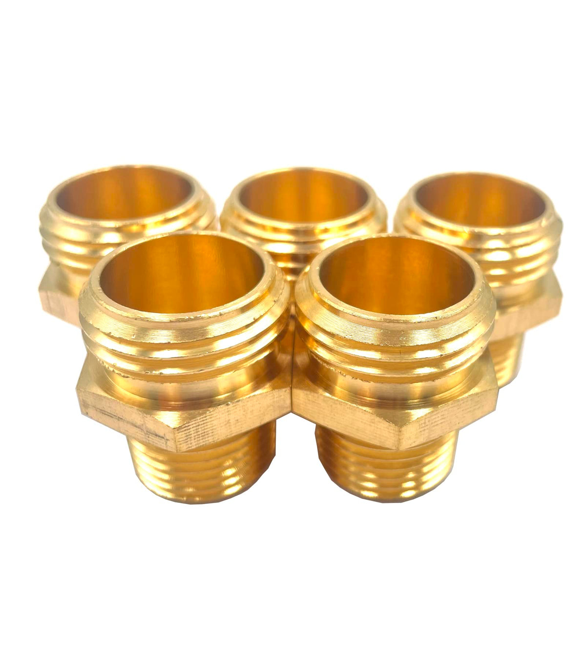 Bumugufu five-pack brass fittings ideal for irrigation conversions