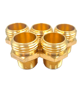 Bumugufu five-pack brass fittings ideal for irrigation conversions