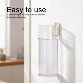 Bunhut hanging glass planter enhances home office decor and plants.