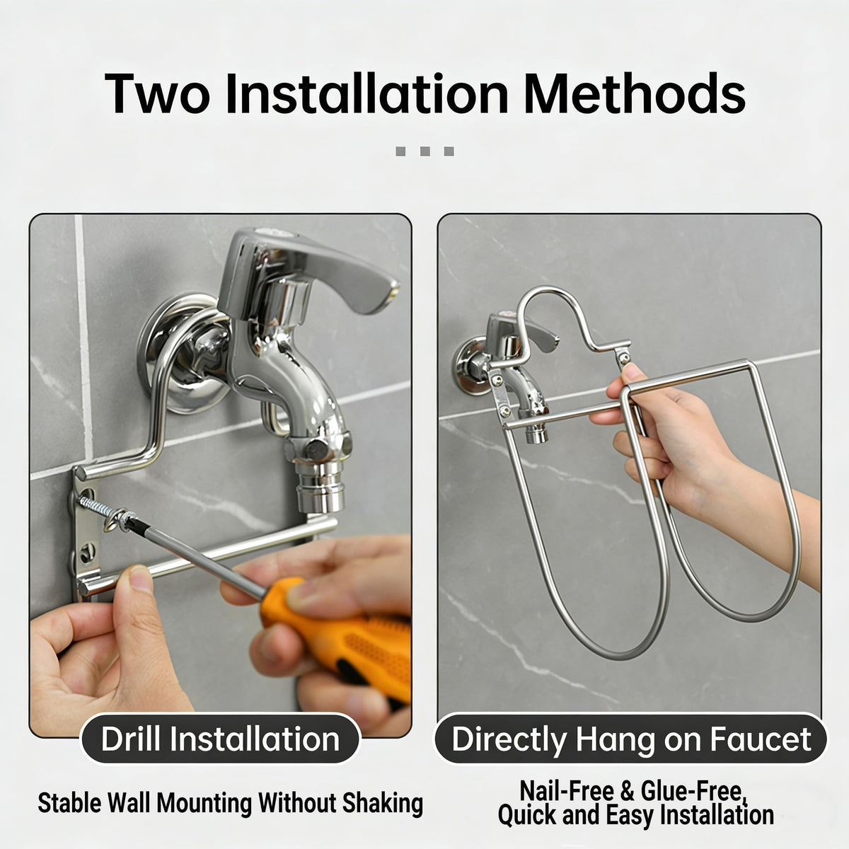 Twist-free placement helps prolong hose life and reduce tangles.