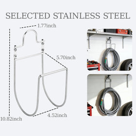 Easy storage on faucet or railing for quick garden access.
