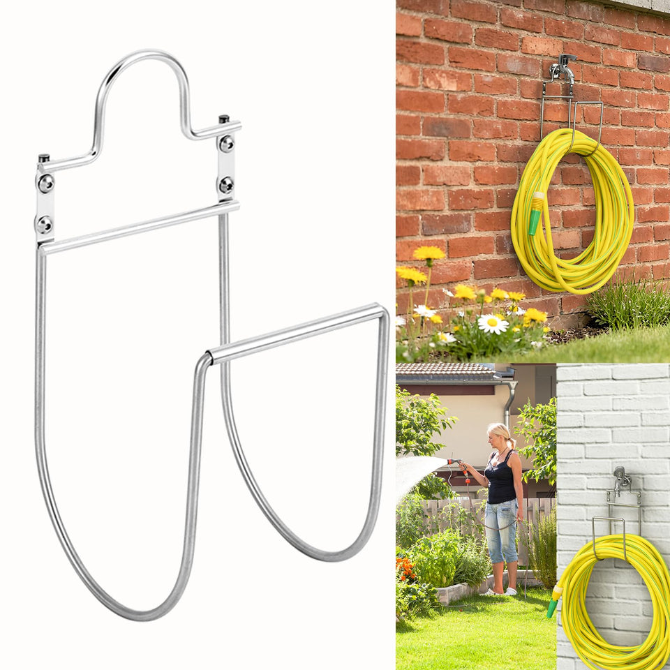 BunnyCare upgraded hose holder on wall mounts securely for outdoor use.