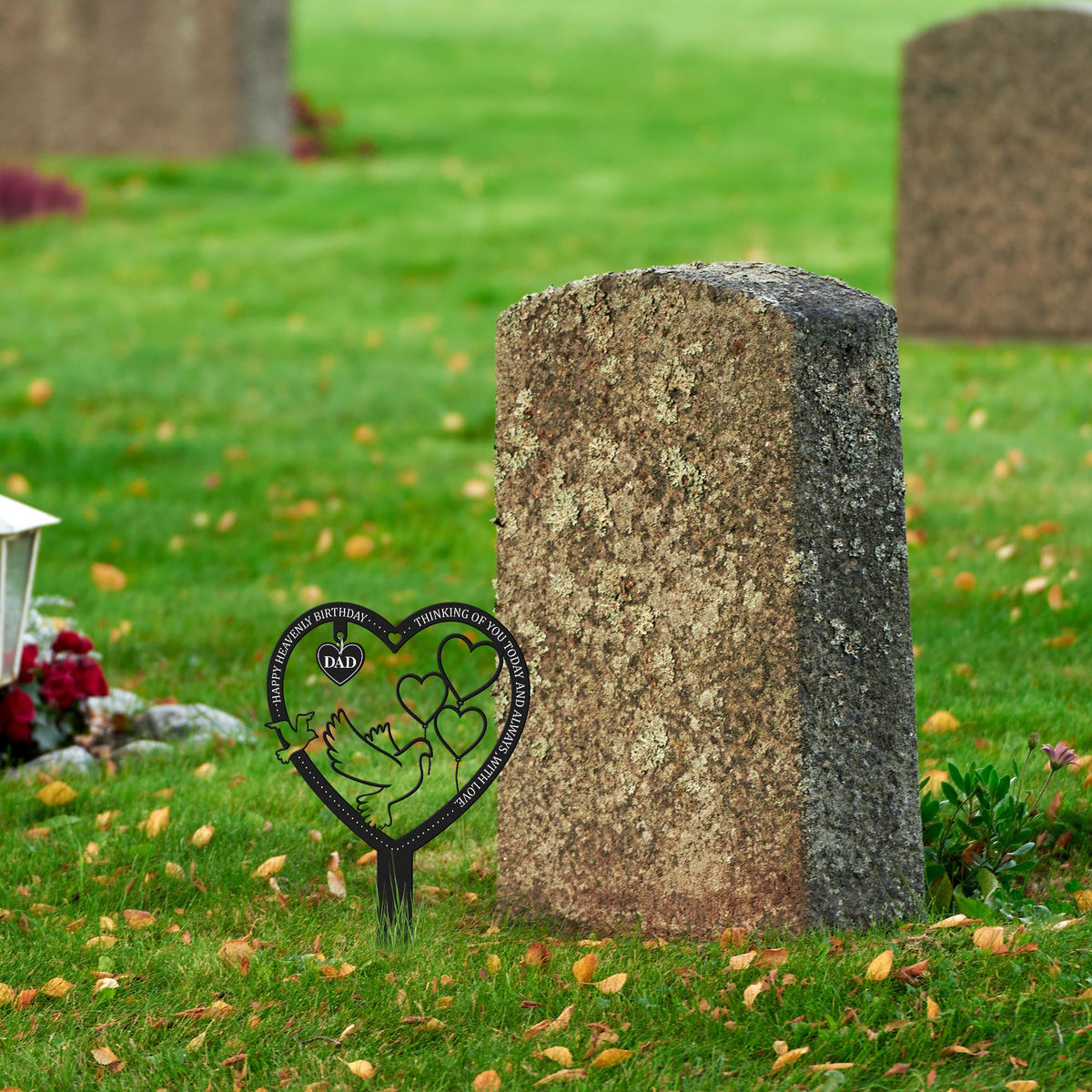BUoonyer 28x20cm cemetery sign offers a respectful yard display.