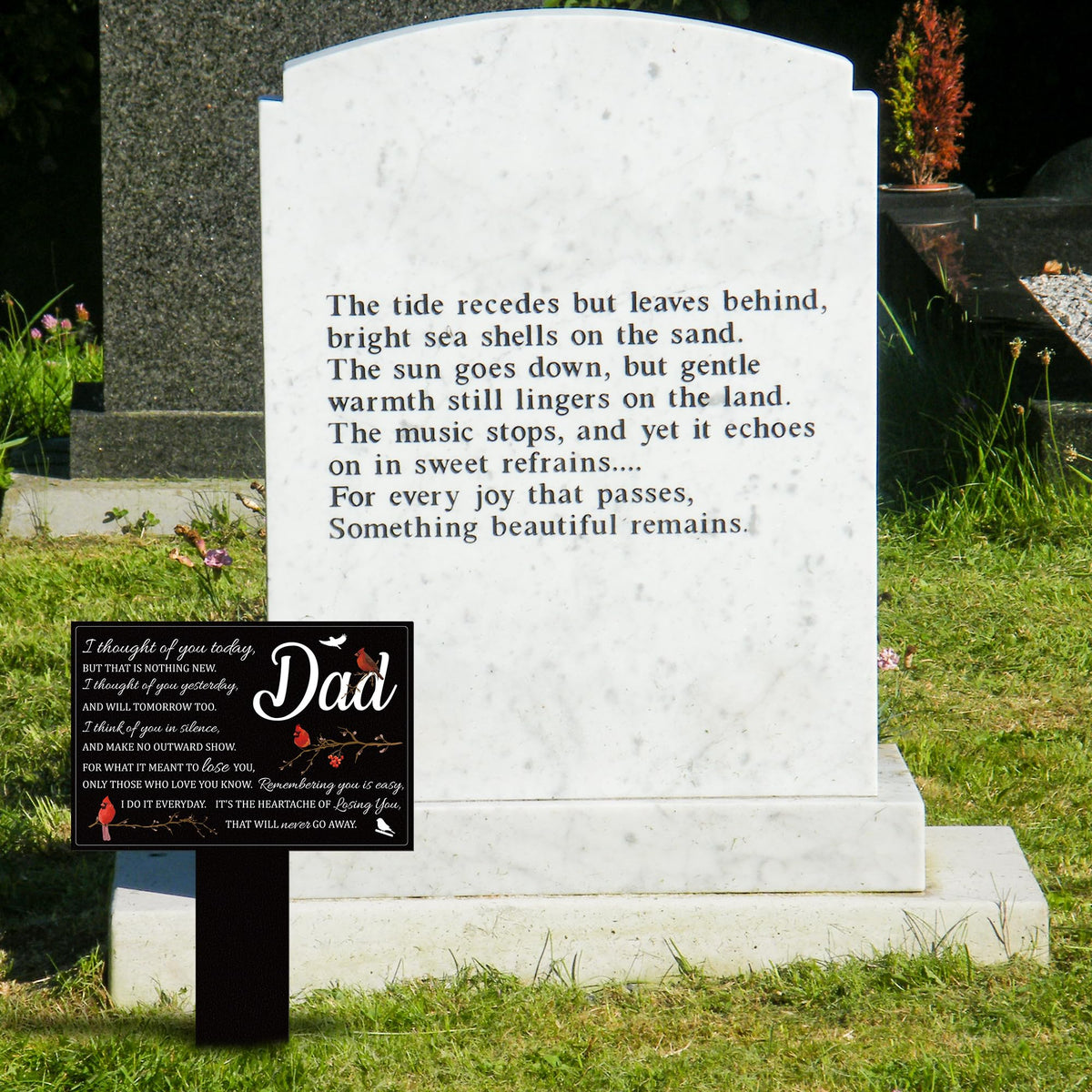 BUoonyer dad memorial plaque conveys sympathy with tasteful style