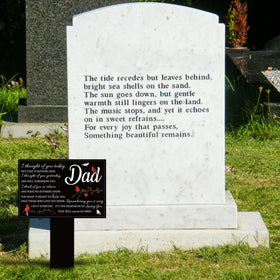 BUoonyer dad memorial plaque conveys sympathy with tasteful style
