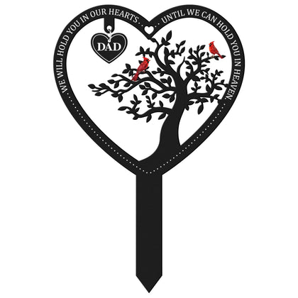 BUoonyer Dad memorial stake with heart openwork for outdoor graves