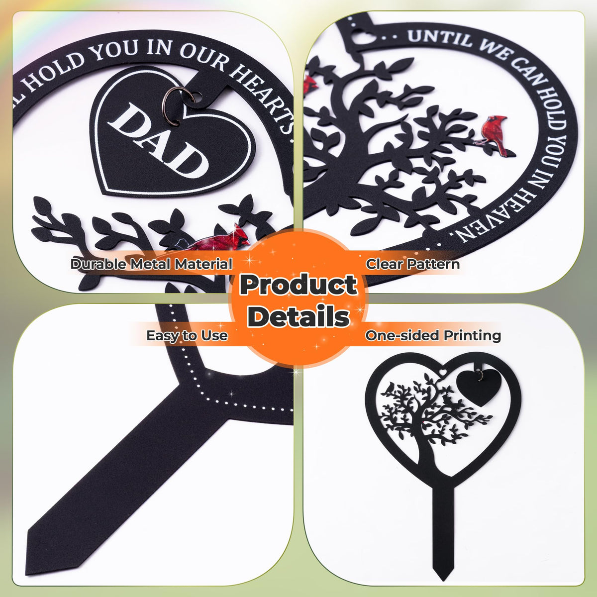 BUoonyer Dad memorial stake openwork design ideal for gardens