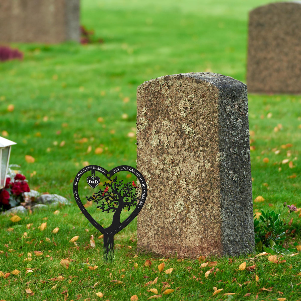 BUoonyer Dad memorial stake easy soil insert for lawns