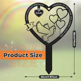 BUoonyer marker featuring dove and heart design for peaceful remembrance.
