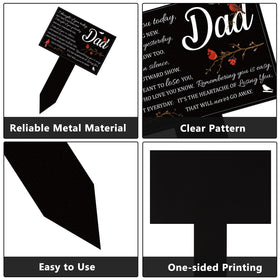 BUoonyer easy install grave marker stands firmly on lawn