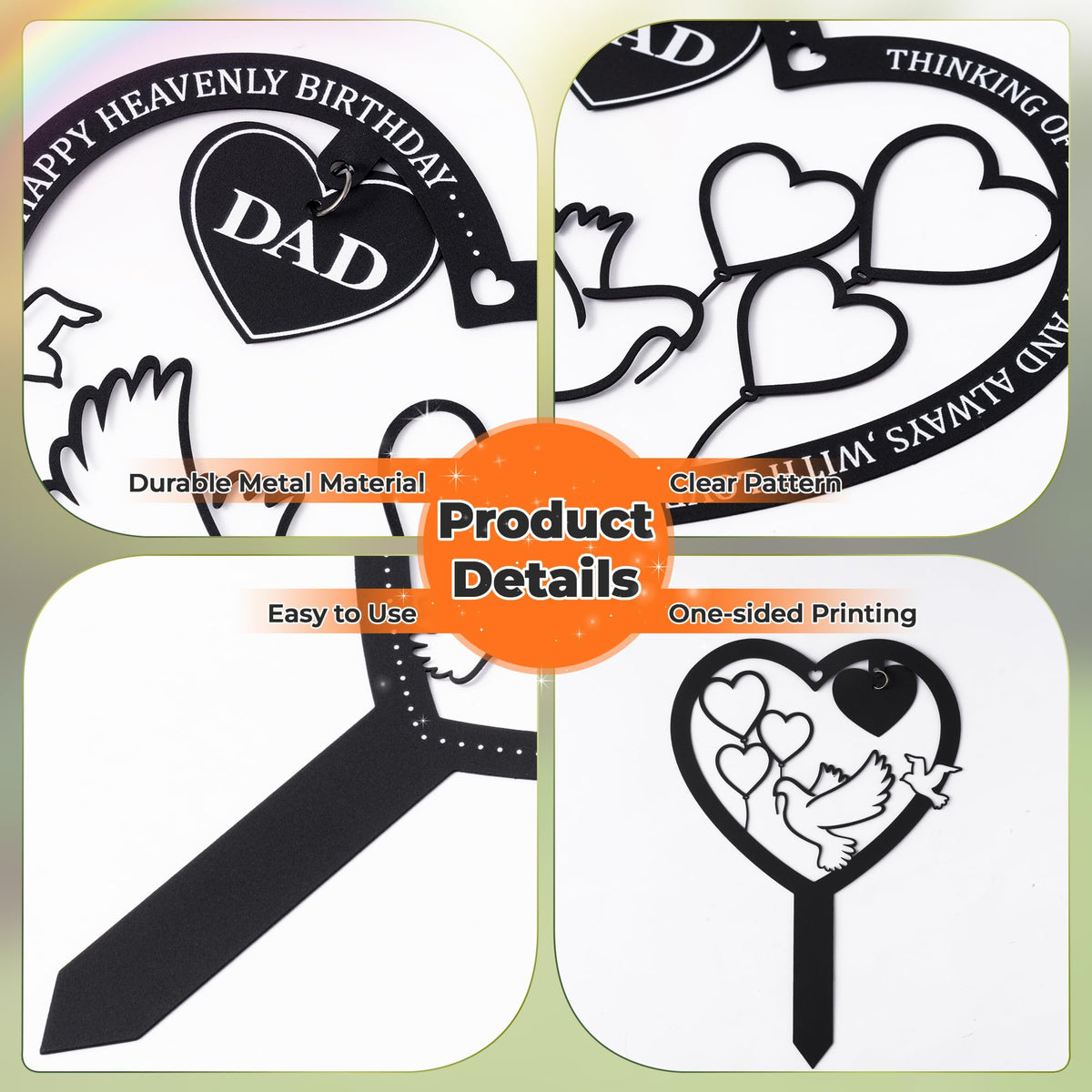 BUoonyer plaque with Happy Heavenly Birthday engraving for warm memories.