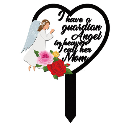 BUoonyer mom memorial angel plaque for graveside remembrance outdoors