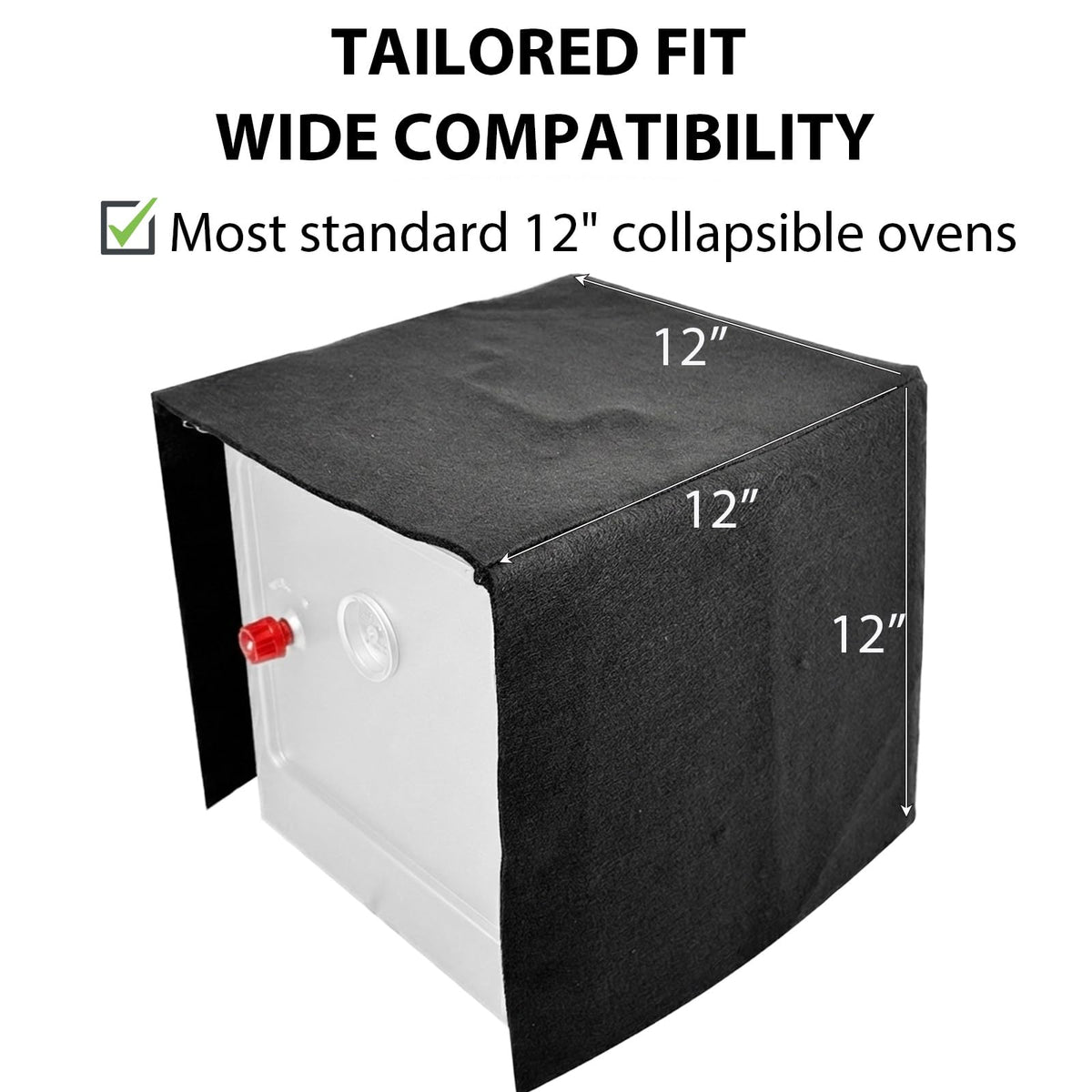 Buraku foldable oven cover fits compact ovens for easy portability.
