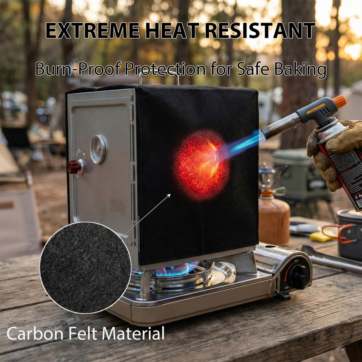 Buraku heat-retention blanket reduces heat loss to save fuel and time.
