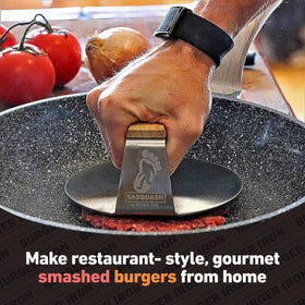 Burger Iron cleanup accessory helping keep surfaces tidy during cookout.