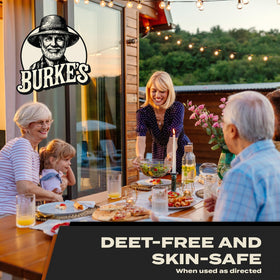 Burke's Bug Repellent Spray mosquito-deter application protects evenings outdoors.