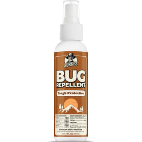 Burke's Bug Repellent Spray travel-size bottle deters insects during outdoor activities.