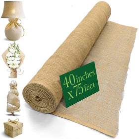 Burloptuous burlap roll 40x75ft in full length for durable outdoor use