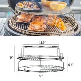 Burly Grill 5-piece kit with Eggspander highlights versatile setup options.