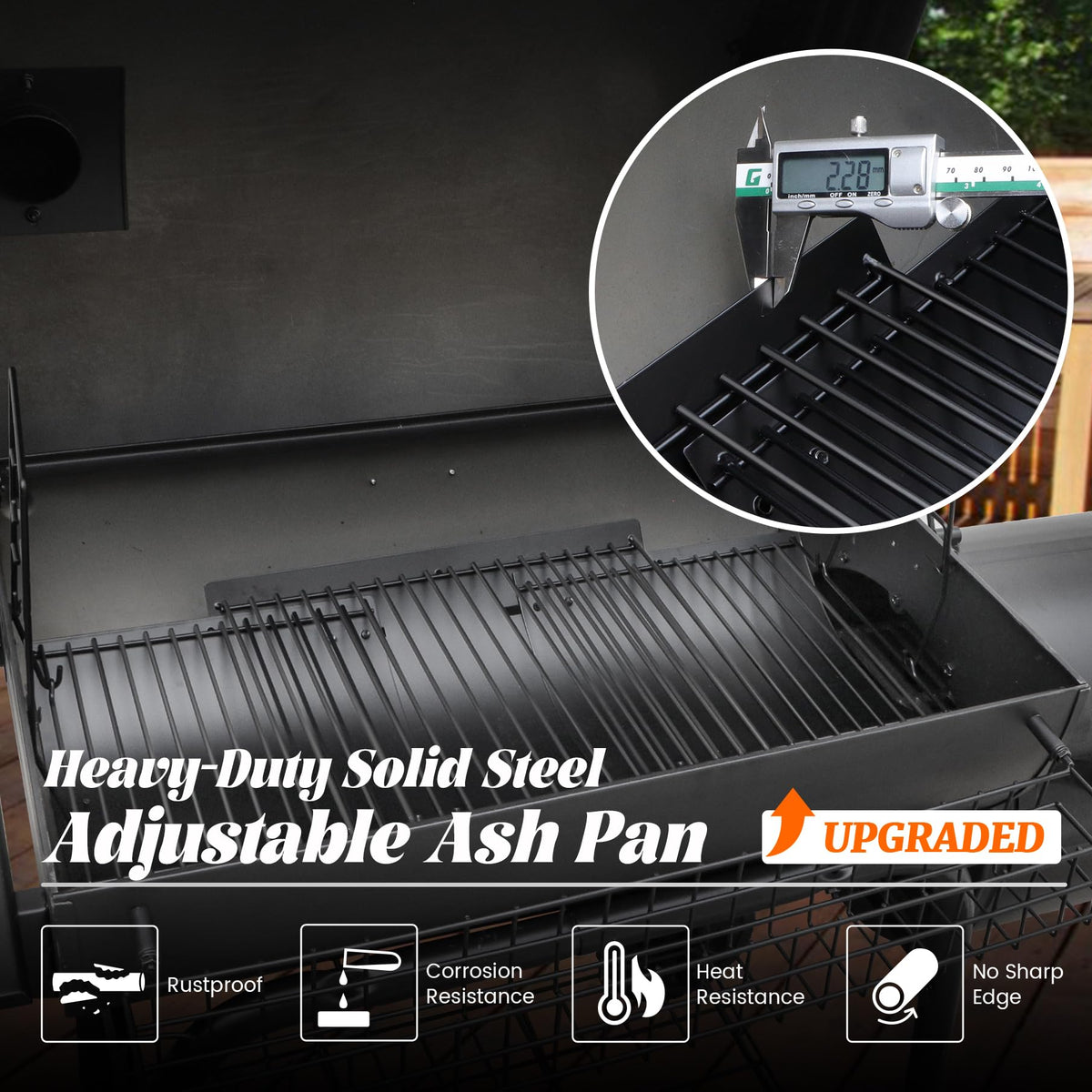 Burly Grill ash-pan-compatibility-royal-gourmet demonstrates fitment