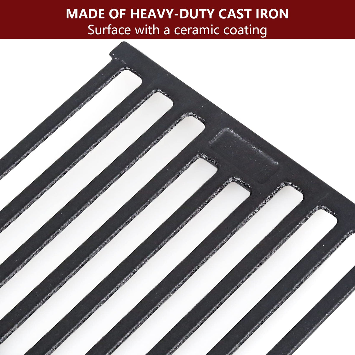 Burly Grill cast iron grate for Char-Griller 2222, durable and easy to clean surface.