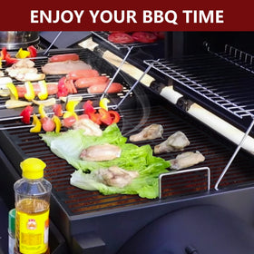 Burly Grill cast iron grate for Char-Griller 9020, hard-wearing surface and easy cleanup after grilling.