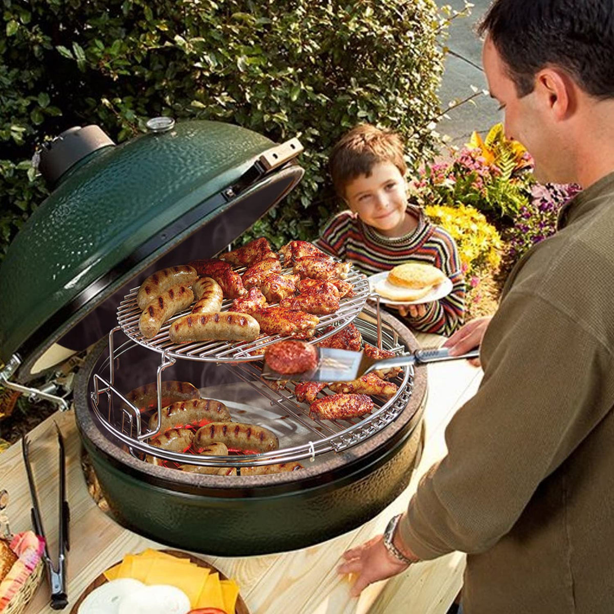 Direct and indirect cooking options with Burly Grill enable Cowboy Style results.