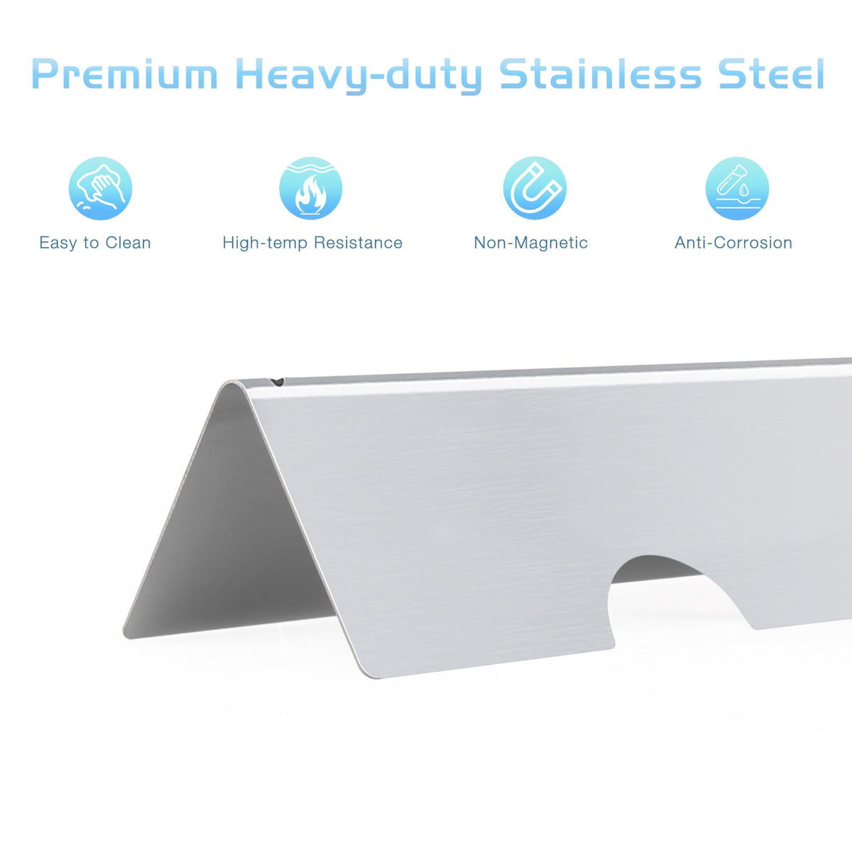 Burly Grill flame guards with corrosion resistance extend grill longevity.