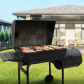 Burly Grill grill-charcoal-pan-in-use illustrates ash collection