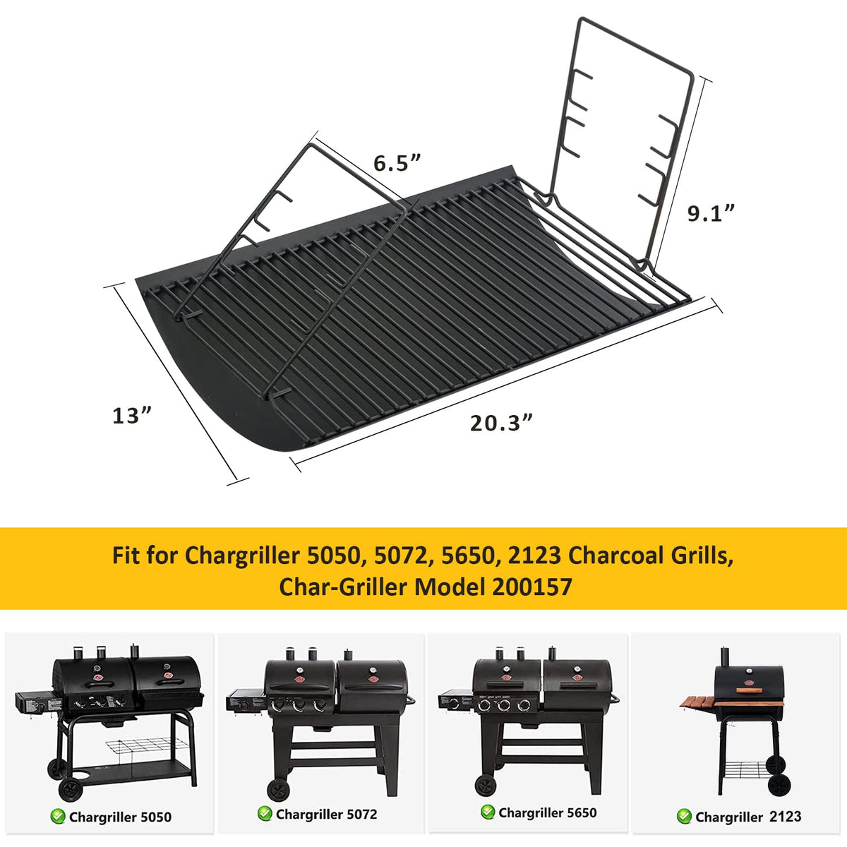 Burly Grill powder-coated steel ash pan resists rust and enduring heat.