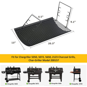 Burly Grill powder-coated steel ash pan resists rust and enduring heat.