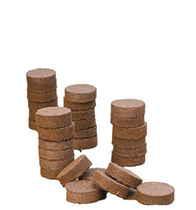 Burpee 32Count XL coir pellets closeup, showcasing moisture retention for seed starting