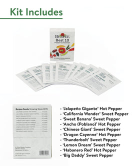 Burpee Best Collection jalapeno seeds ideal for salsas and fresh heat
