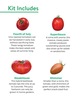 Burpee Best Starter Kit Fourth of July seed packet for vibrant salsa tomatoes
