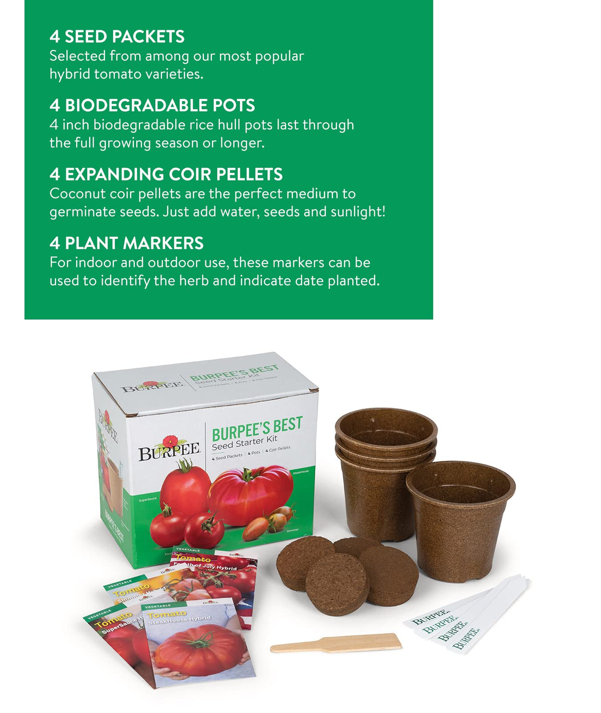 Burpee Best Starter Kit Steakhouse seed packet for large tomato slices
