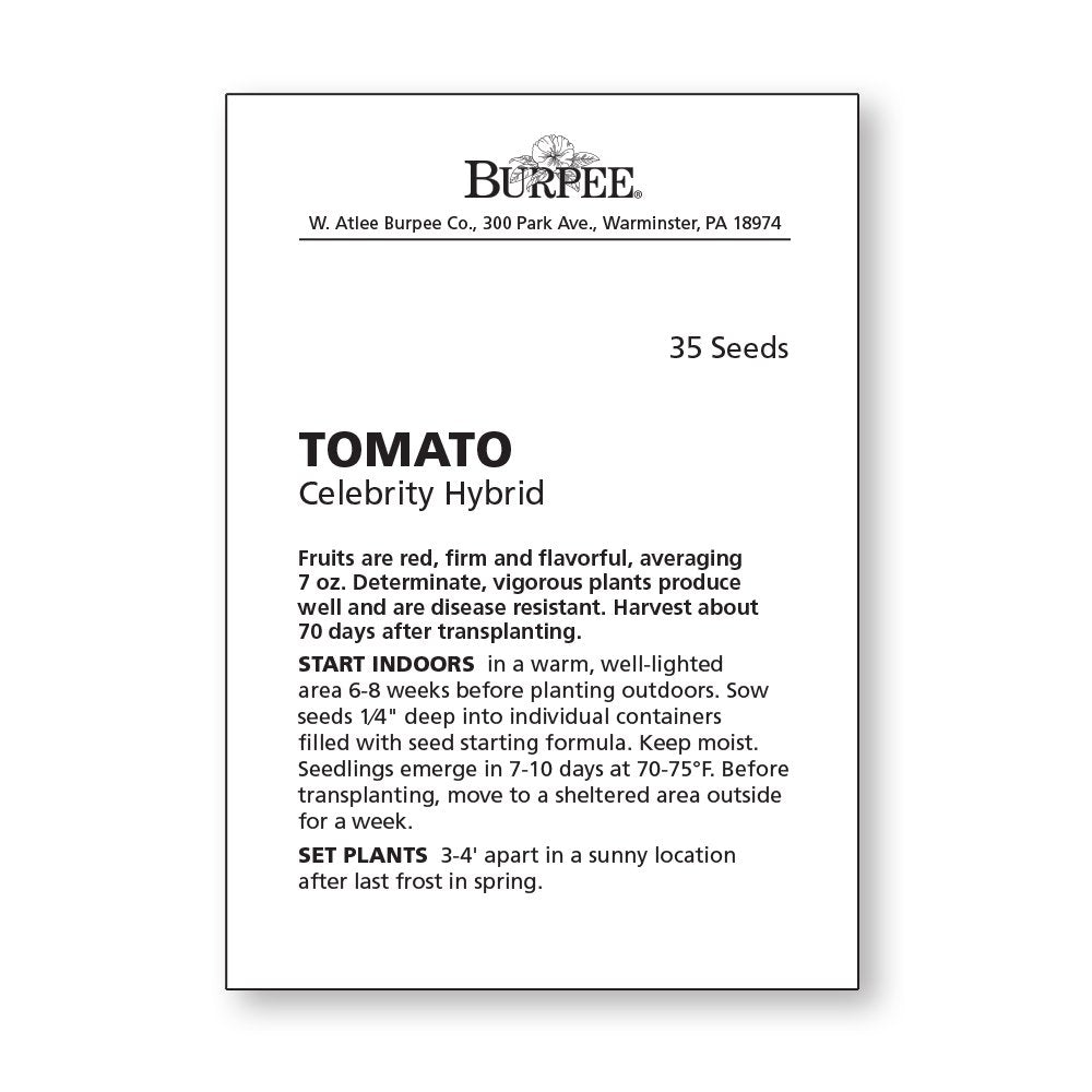 Burpee Celebrity slicing tomatoes perfect for sandwiches and burgers.