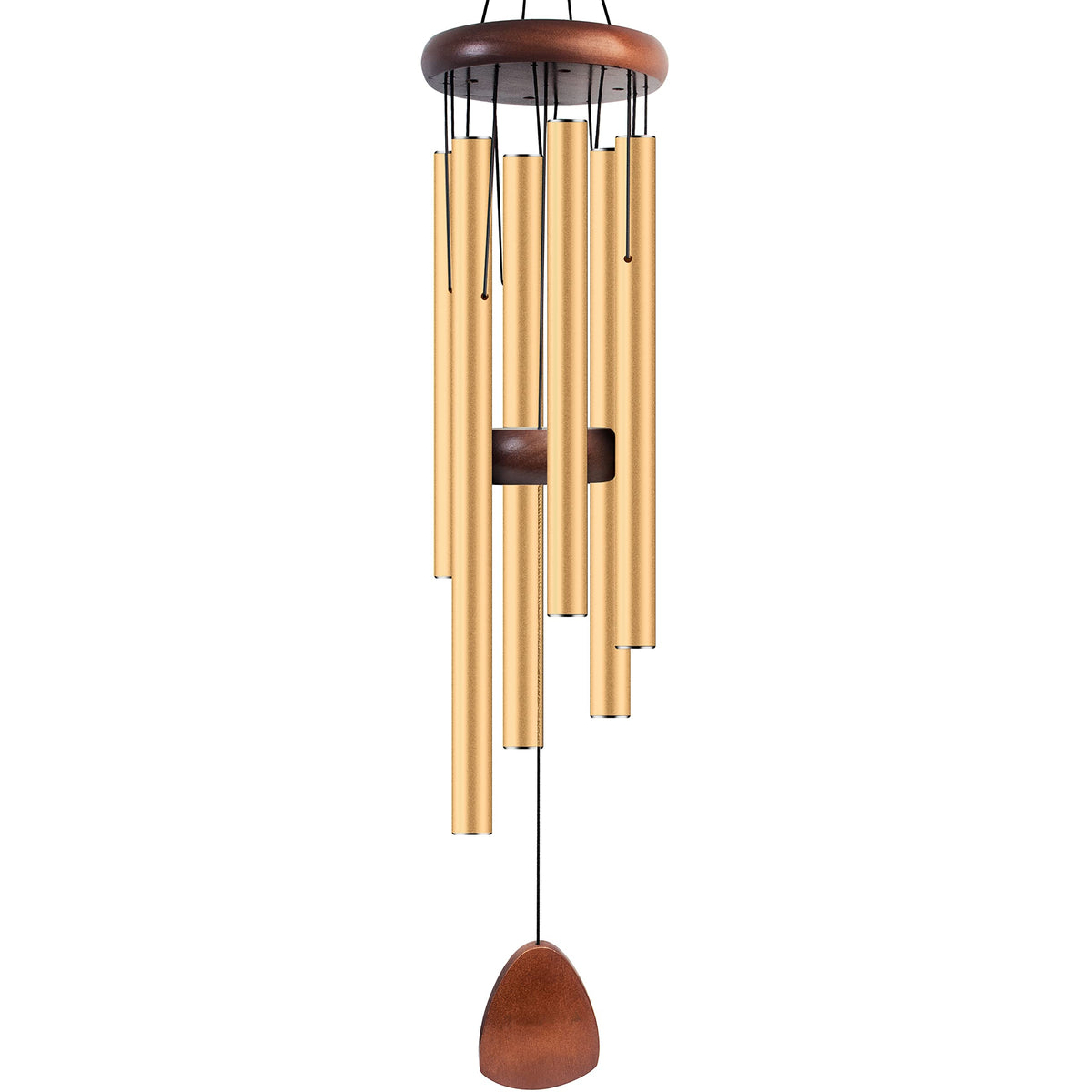 Bursvik 37-inch aluminium wind chimes for outdoor zen ambience.