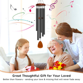 Bursvik wind chime six-tube aluminum build for durable outdoor decor