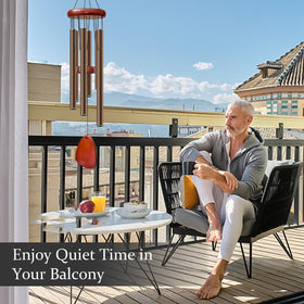 Bursvik 28-inch wind chime showcases varied tube lengths for clear tones