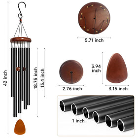 Bursvik wind chime top pine wood with waterproof finish for weather resistance