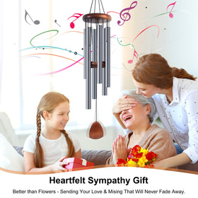 Bursvik wind chimes shown as garden decor in an outdoor space