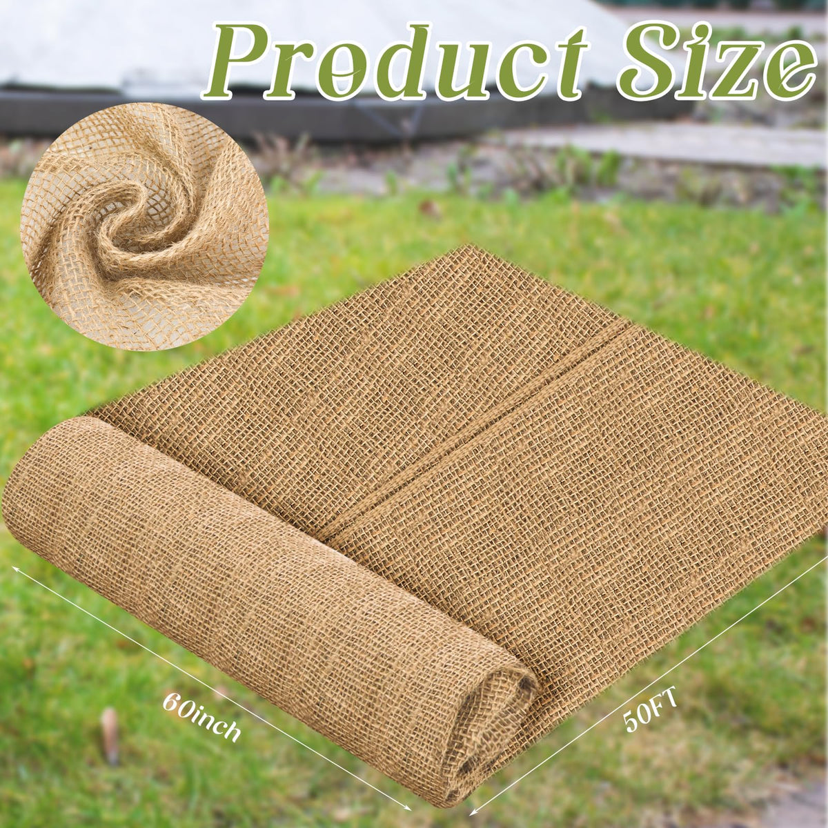 Buryeah burlap close up weave showing natural texture and breathability