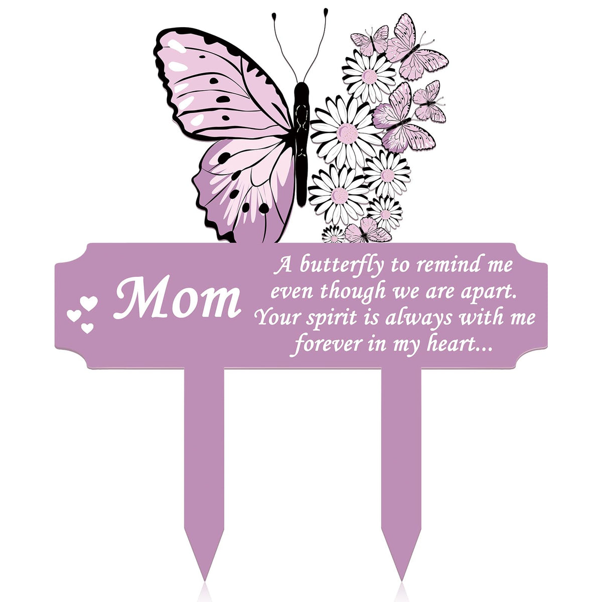 Buryeah butterfly memorial grave stake for outdoor garden display