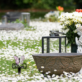 Buryeah butterfly memorial marker showcases elegant design for yard decor.