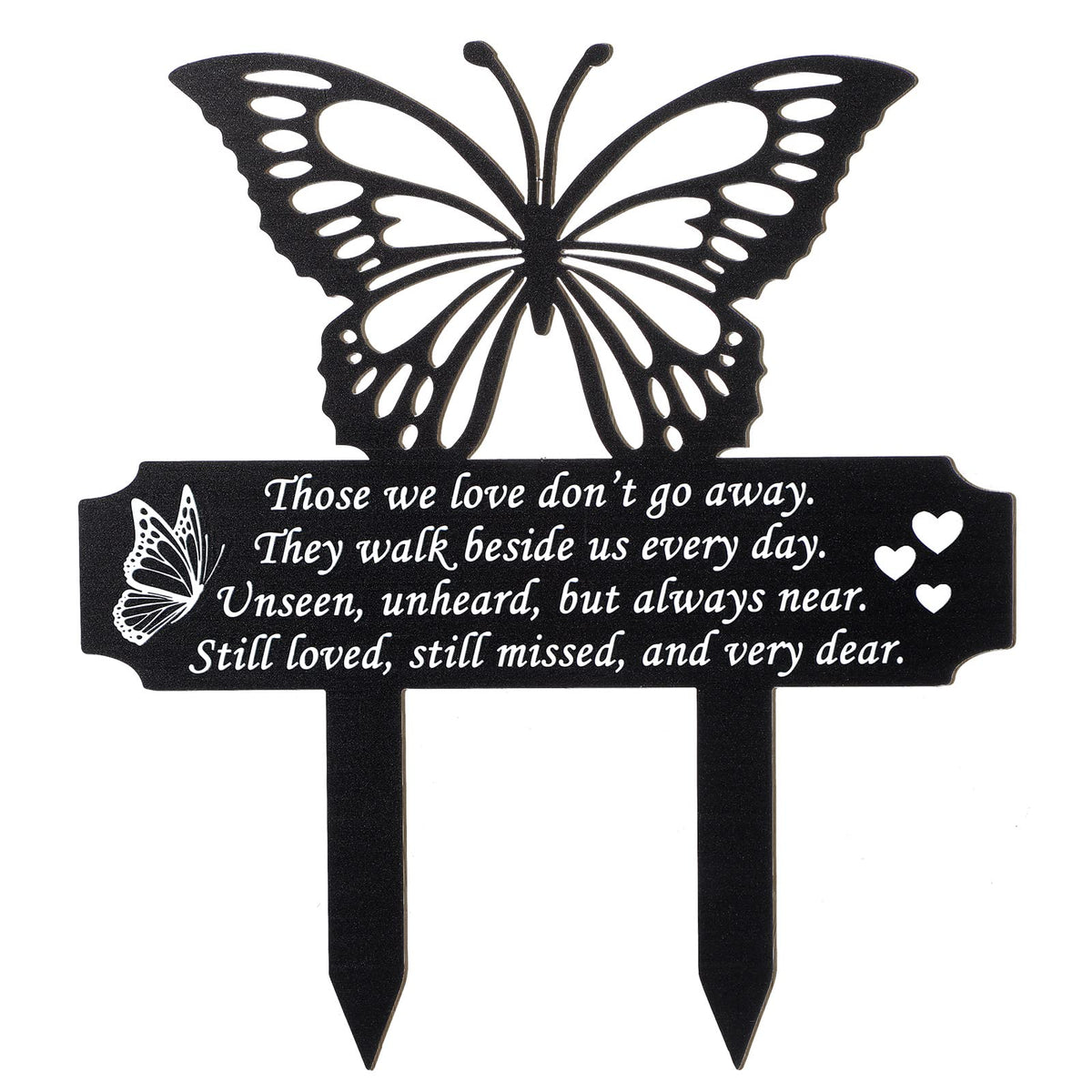 Buryeah butterfly memorial marker small design ideal for graves and garden tributes.