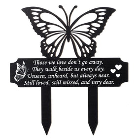 Buryeah butterfly memorial marker small design ideal for graves and garden tributes.