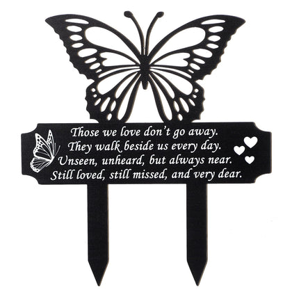 Buryeah butterfly memorial marker small design ideal for graves and garden tributes.