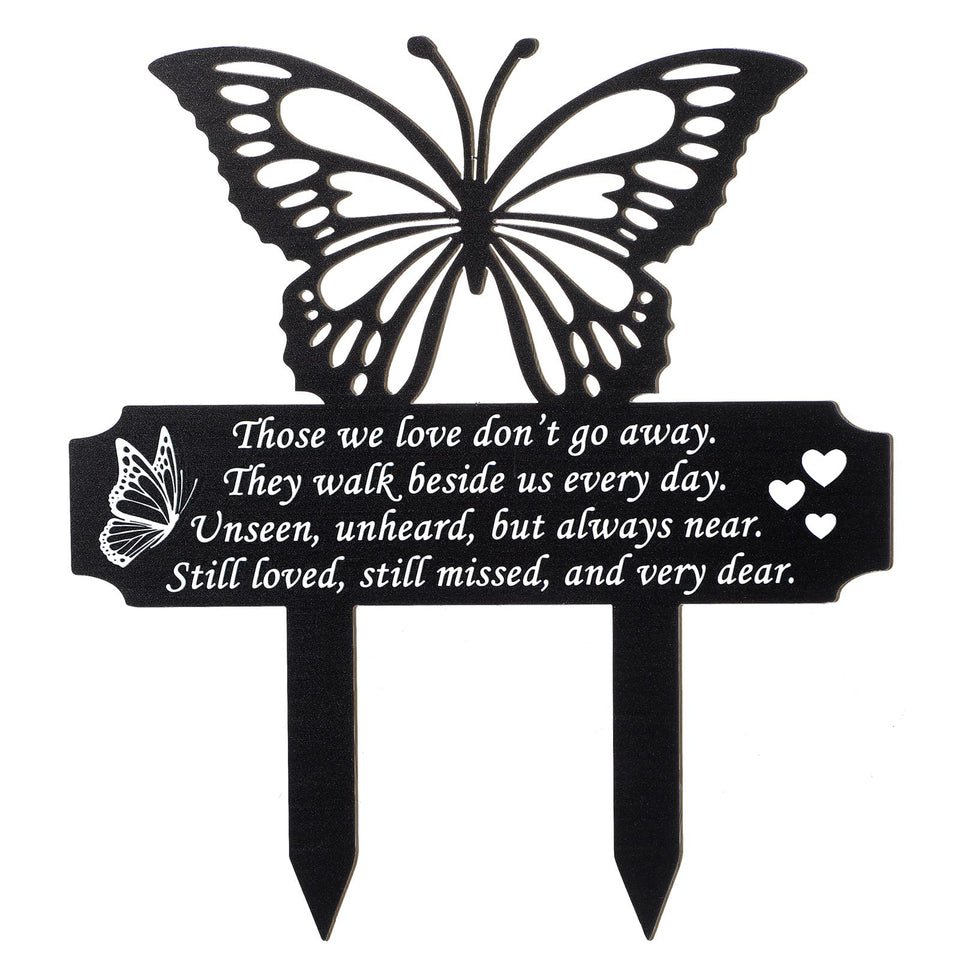 Buryeah butterfly memorial marker small design ideal for graves and garden tributes.