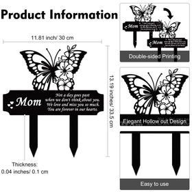 Buryeah memorial stake showing double-sided design for multiple angles